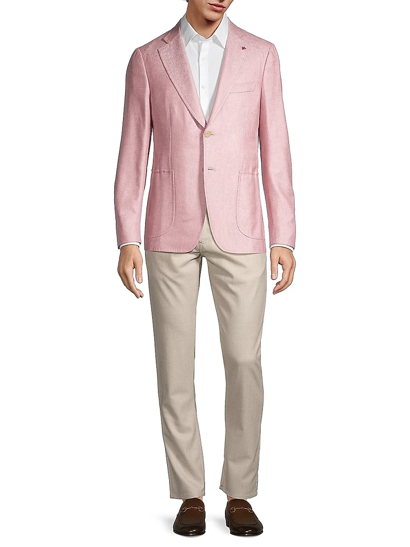Capri Silk & Cashmere-Blend Two-Button Sport Coat