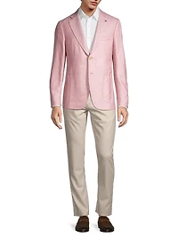 Capri Silk & Cashmere-Blend Two-Button Sport Coat