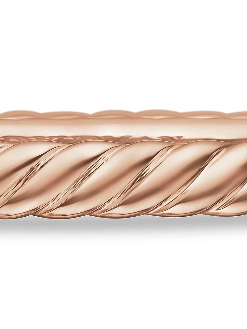 Sculpted Cable Bangle Bracelet 18K Rose Gold