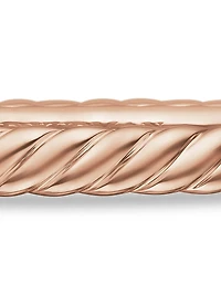 Sculpted Cable Bangle Bracelet 18K Rose Gold