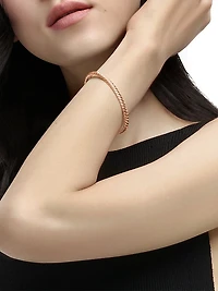 Sculpted Cable Bangle Bracelet 18K Rose Gold