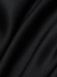 Cap-Sleeve Silk Satin Blouse