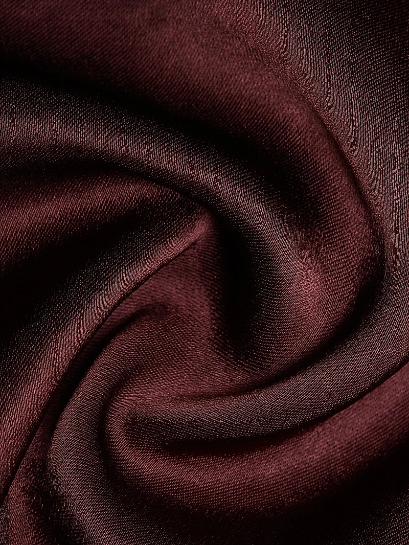 Fluid Bias-Cut Satin High-Rise Trousers