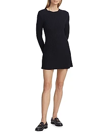 Amalia Cotton-Blend Rib-Knit Minidress