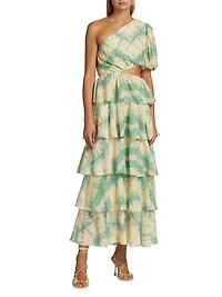 Mirage Tie-Dyed Cotton Voile Maxi Dress