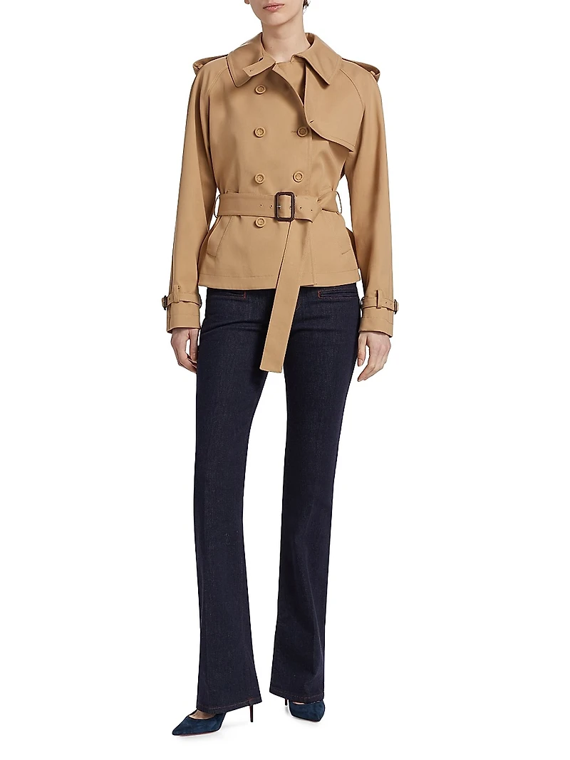 Corday Stretch-Cotton Double-Breasted Jacket