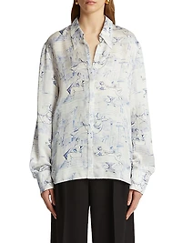 Minta Printed Oversized Shirt