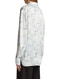 Minta Printed Oversized Shirt