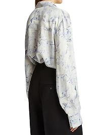 Minta Printed Oversized Shirt