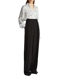 Minta Printed Oversized Shirt
