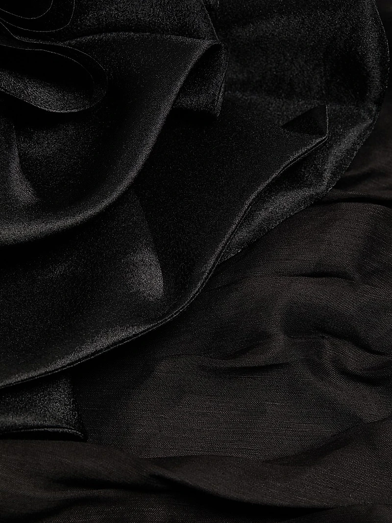 Energy Floral Ruched Linen-Blend Minidress