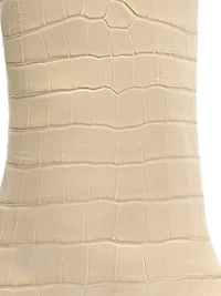 Maryana Crocodile-Embossed Leather Knee-High Boots