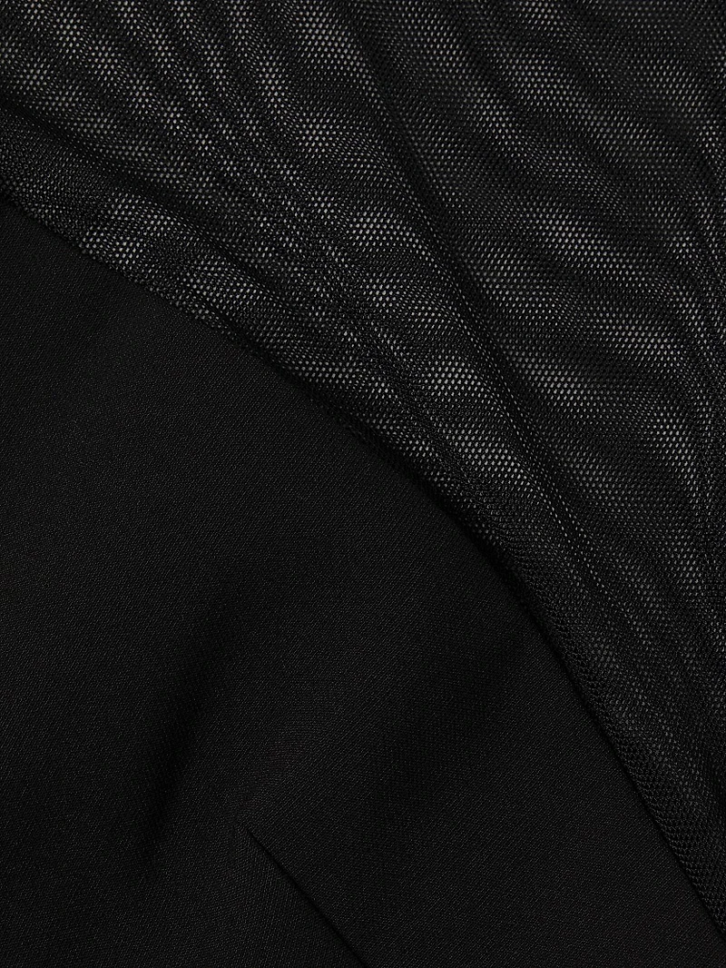 Andie Semi-Sheer Turtleneck Gown