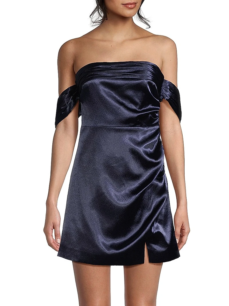 Paz Strapless Satin Minidress