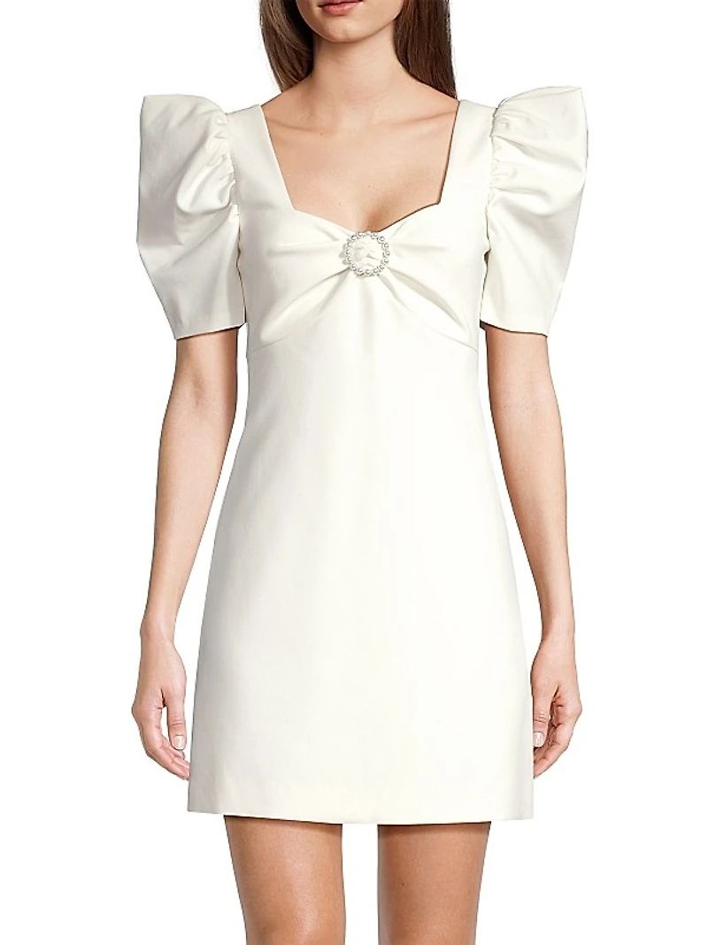 Brontë Faux Pearl-Embellished Minidress