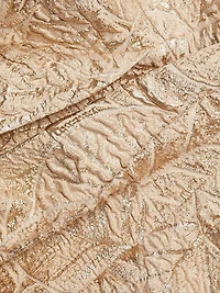 Metallic Jacquard Off-The-Shoulder Gown