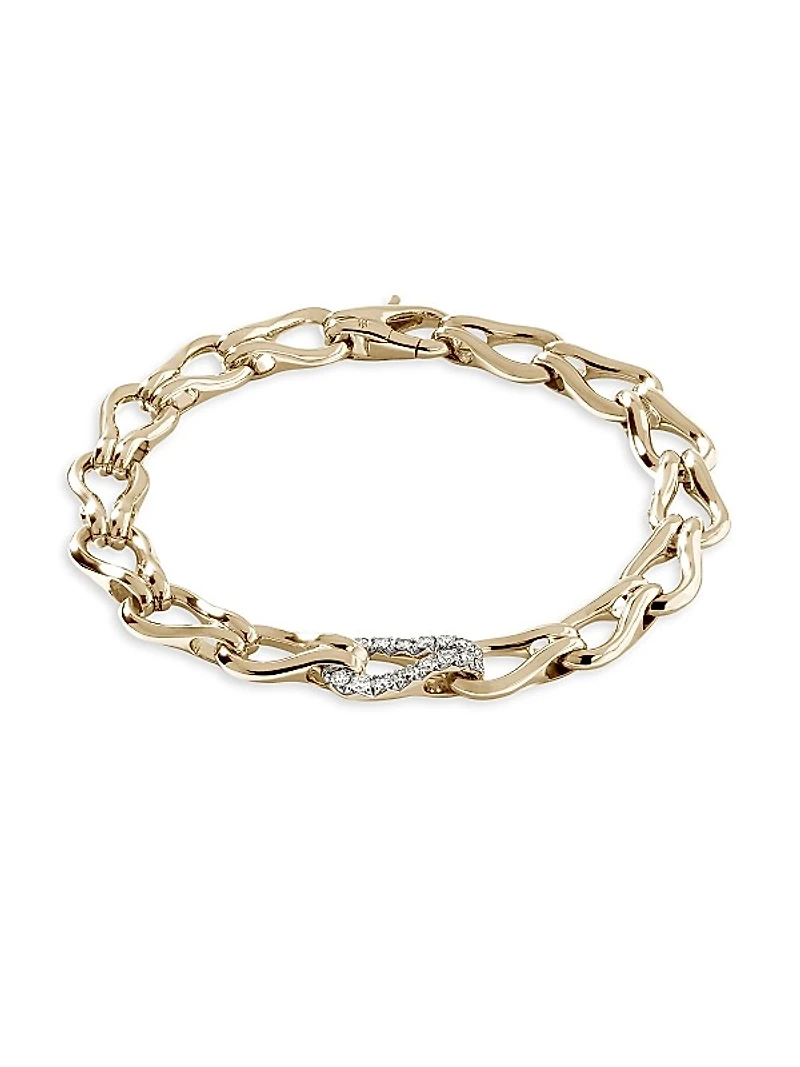 Surf 14K Yellow Gold & 0.44 TCW Diamond Bracelet
