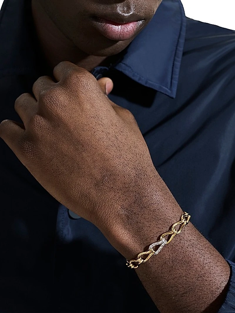 Surf 14K Yellow Gold & 0.44 TCW Diamond Bracelet