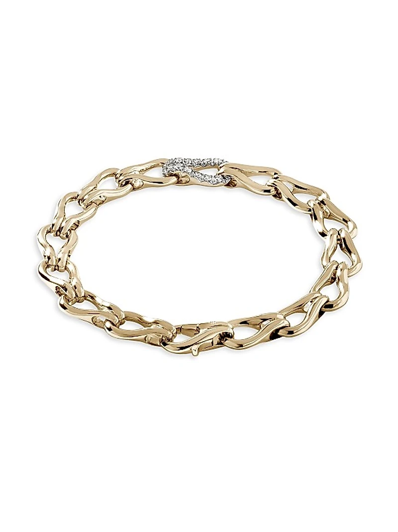 Surf 14K Yellow Gold & 0.44 TCW Diamond Bracelet