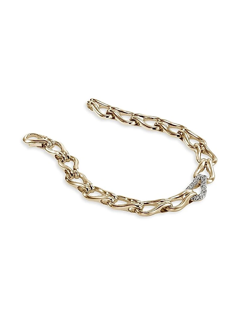 Surf 14K Yellow Gold & 0.44 TCW Diamond Bracelet