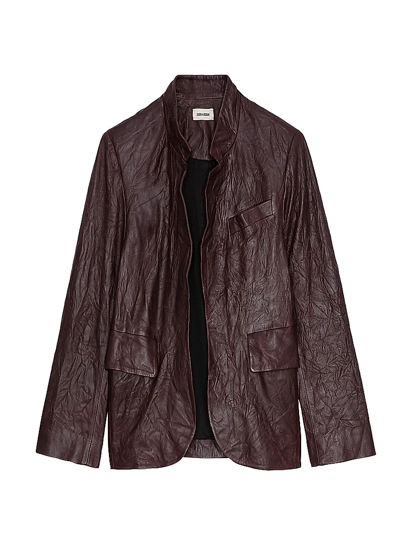 Verys Crinkled Leather Jacket