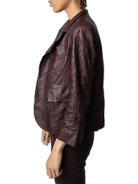 Verys Crinkled Leather Jacket