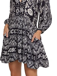 Zelda Pleated Babydoll Minidress