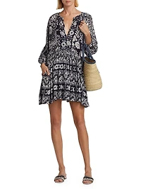 Zelda Pleated Babydoll Minidress