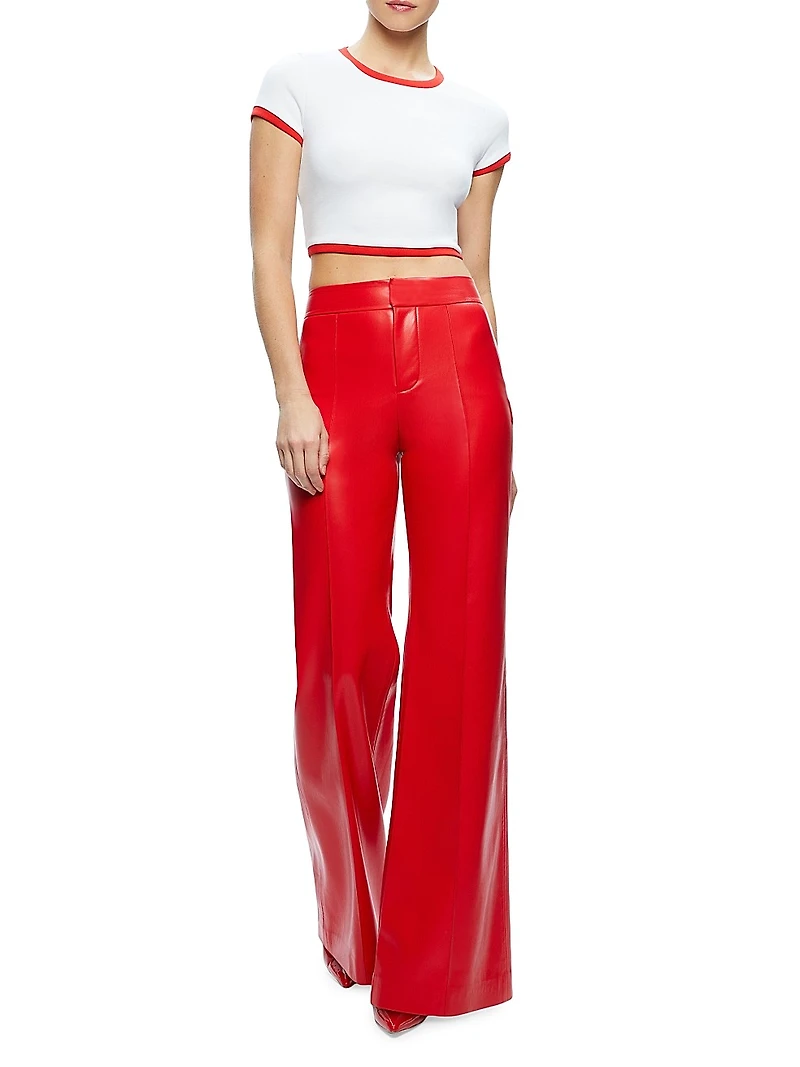 Dylan Vegan Leather High-Rise Pants