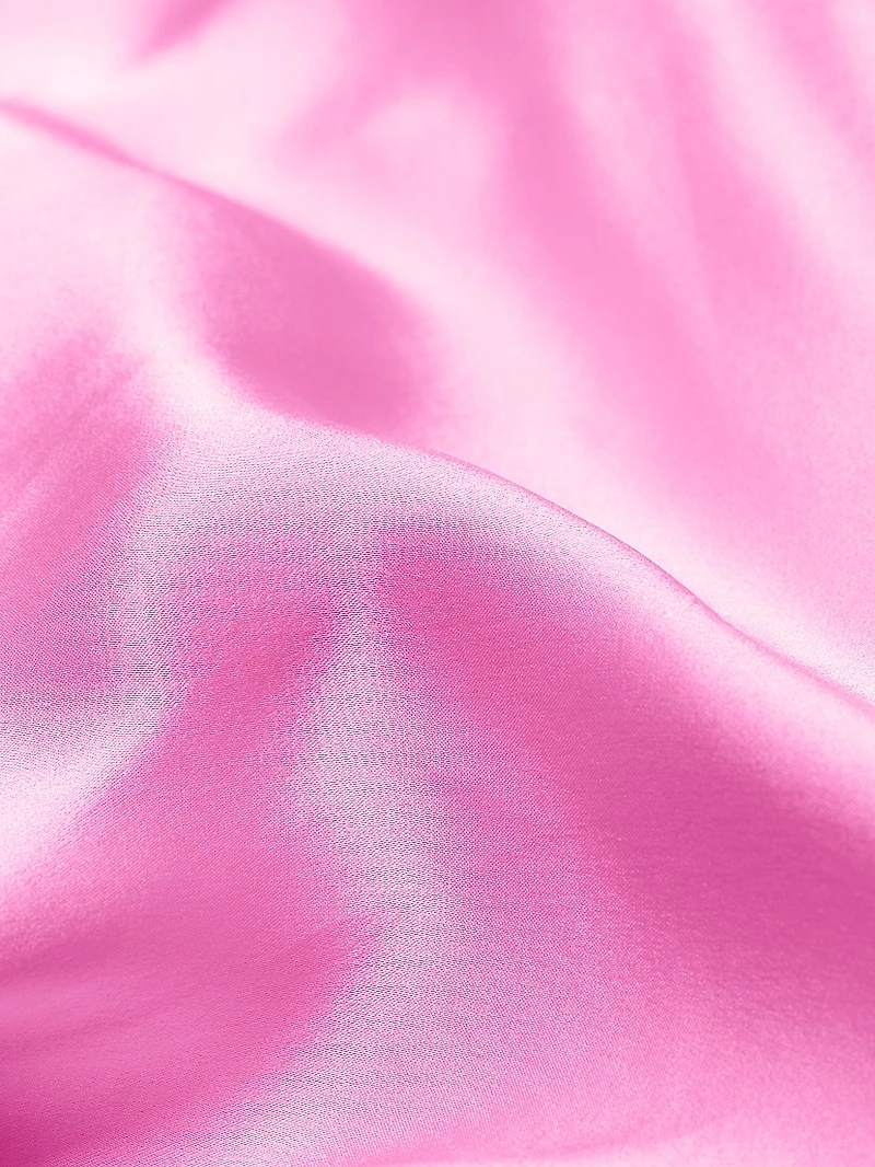 Ciao Bow-Detailed Asymmetric Silk Mini-Dress