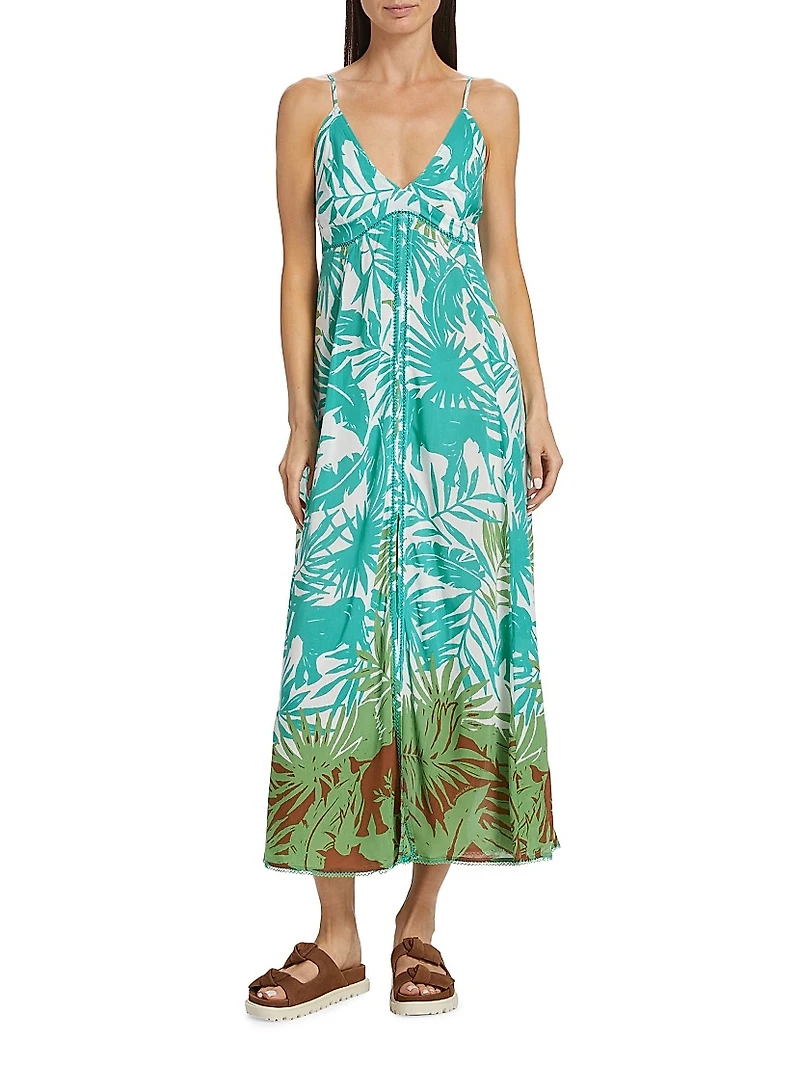 Denise Long Floral Slip Dress