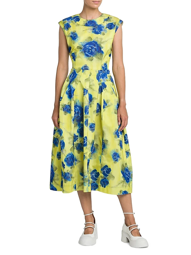 Floral Cotton-Blend Blouse