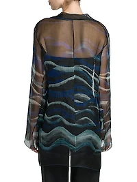 Tie-Front Silk Jacket