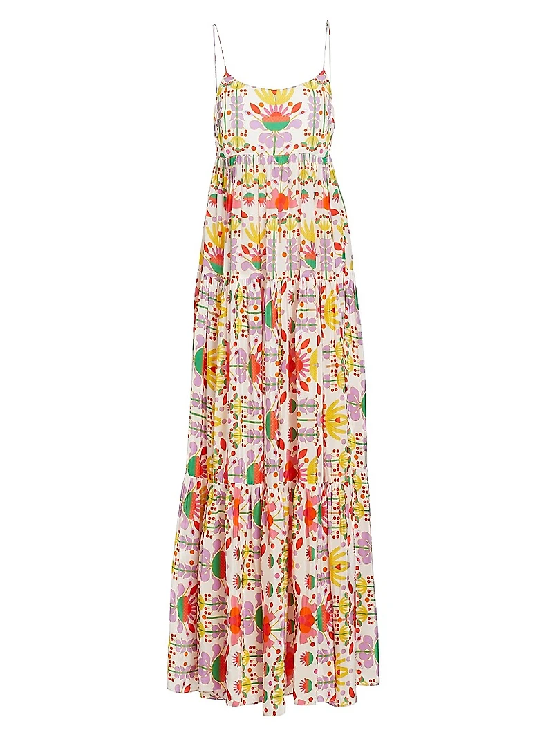 Merle Floral Crepe Maxi Dress