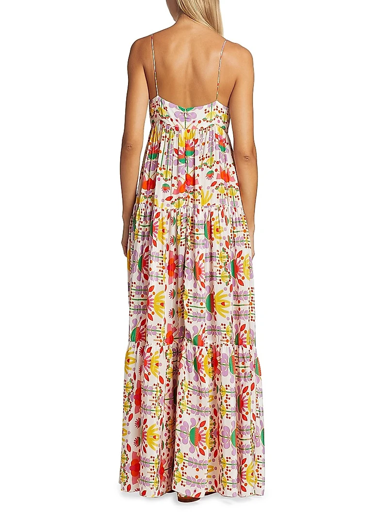 Merle Floral Crepe Maxi Dress