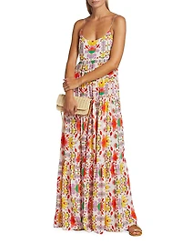 Merle Floral Crepe Maxi Dress