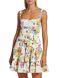 Freddie Floral Eyelet Cotton Minidress