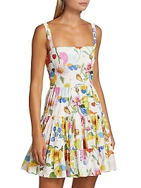 Freddie Floral Eyelet Cotton Minidress