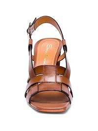85MM Leather Block-Heel Sandals