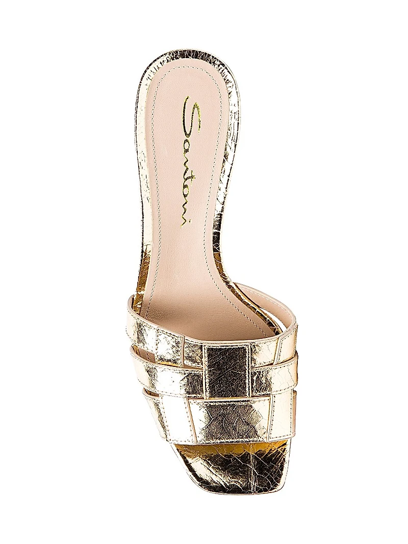 Venere 50MM Metallic Leather Sandals