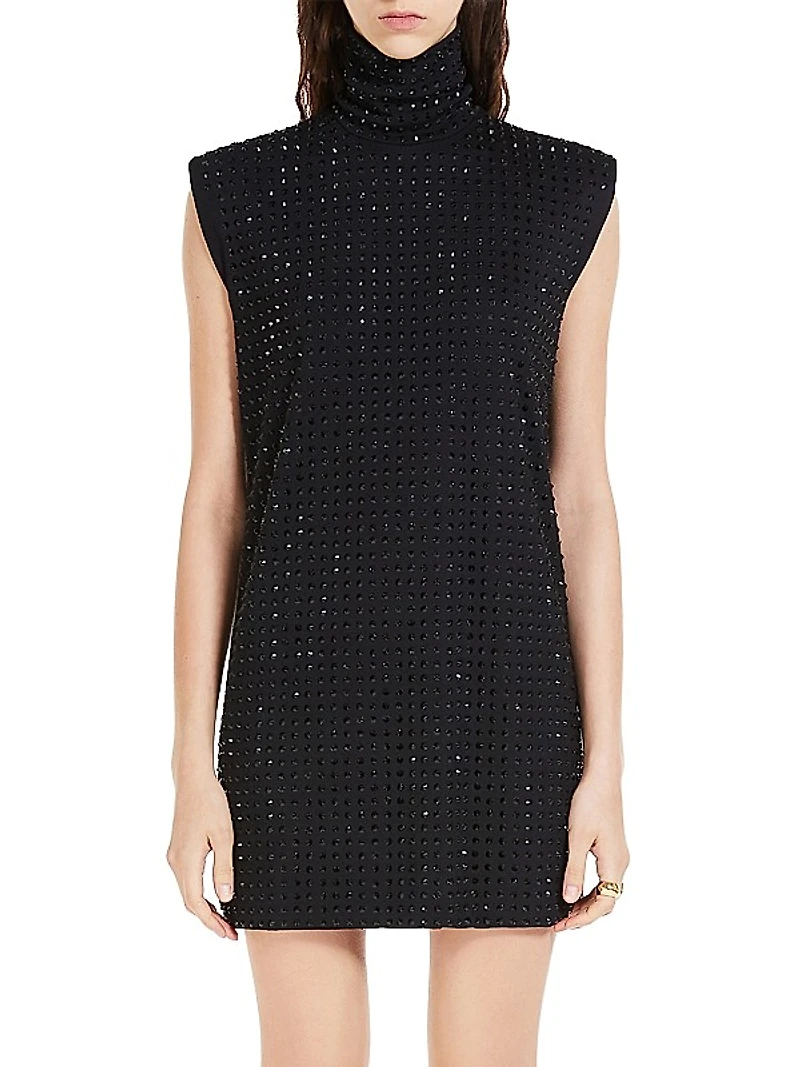 Studded Sleeveless Minidress
