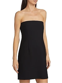 Crepe Detachable Shoulder Strap Minidress