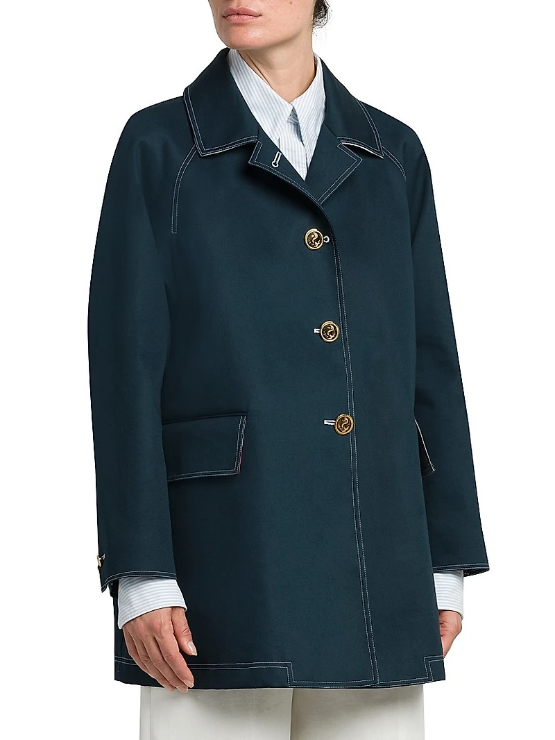 Cropped Cotton Car Coat