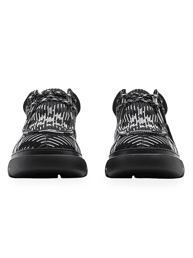 Check Woven Creeper Shoes