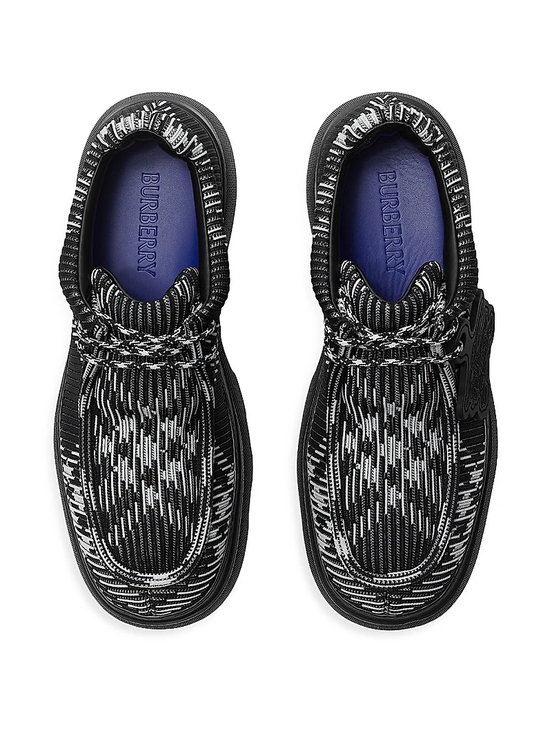 Check Woven Creeper Shoes