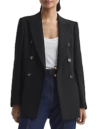 Lana Woven Wool-Blend Blazer