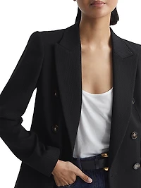 Lana Woven Wool-Blend Blazer