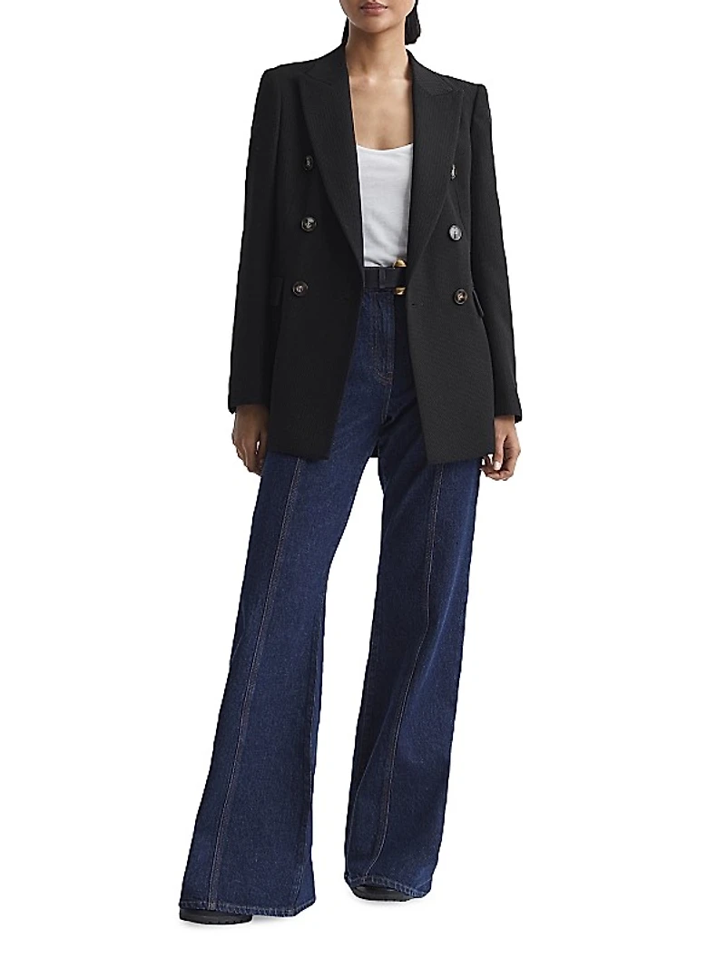 Lana Woven Wool-Blend Blazer