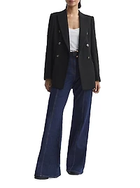 Lana Woven Wool-Blend Blazer