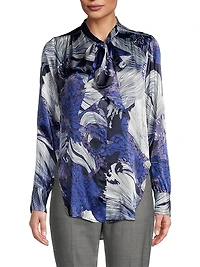 Taryn Tie-Neck Blouse